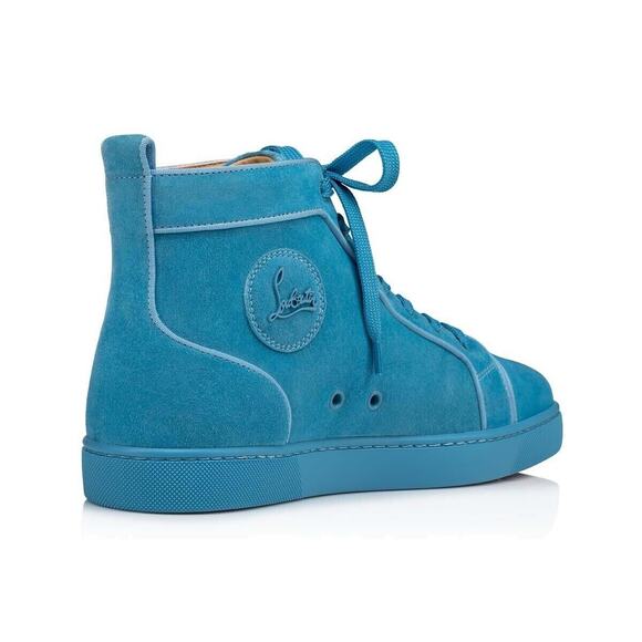 Christian Louboutin Louis Orlato Flat Panorama Blue High Top Sneaker 44.5 11.5 - Picture 8 of 12